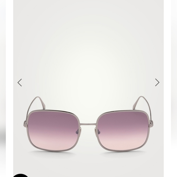 NWT TOM FORD KIERRA SQUARE MIRRORED METAL SUNGLASSES - Picture 2 of 12